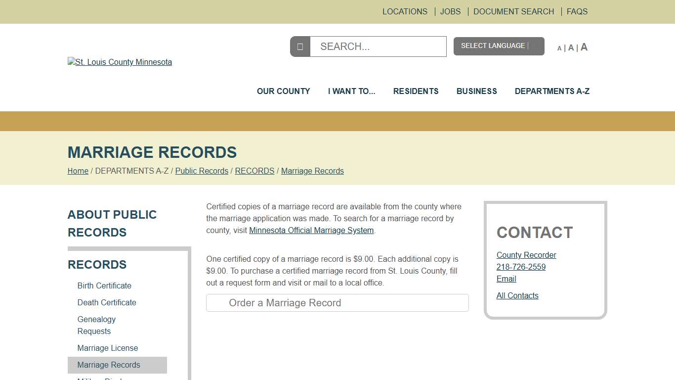 Marriage Records