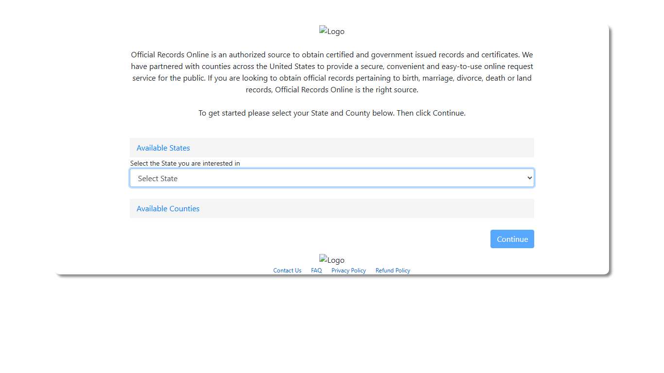 Official Records Online Home Page